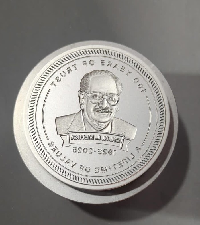 SH. N. L. Mehra custom portrait coin die.